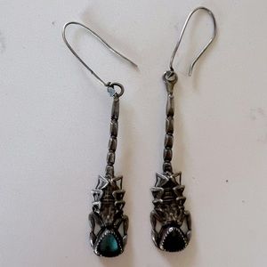 Scorpion cast dangle earrings
